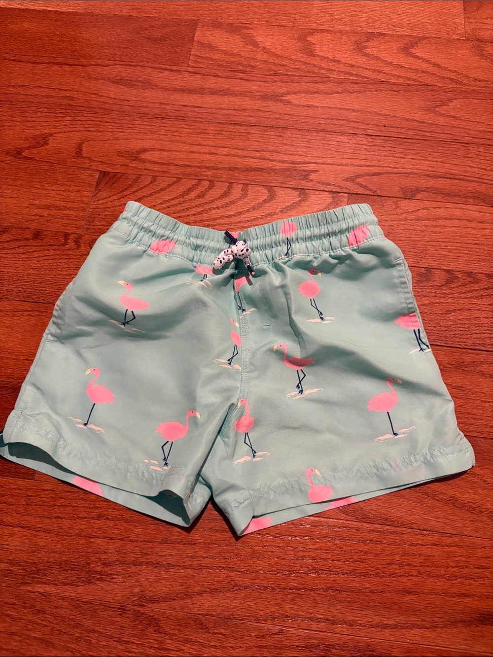 The Beaufort Bonnet Company Mint Green Flamingo Swim Trunks